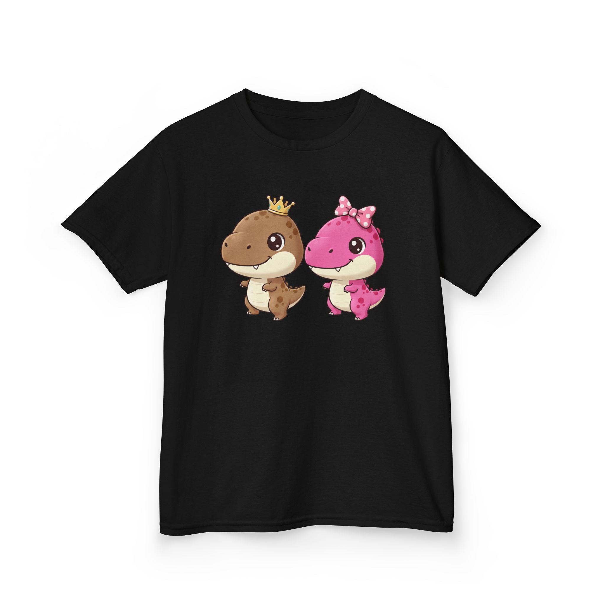 Designed by kids for kids - Cute girl and boy dino tee