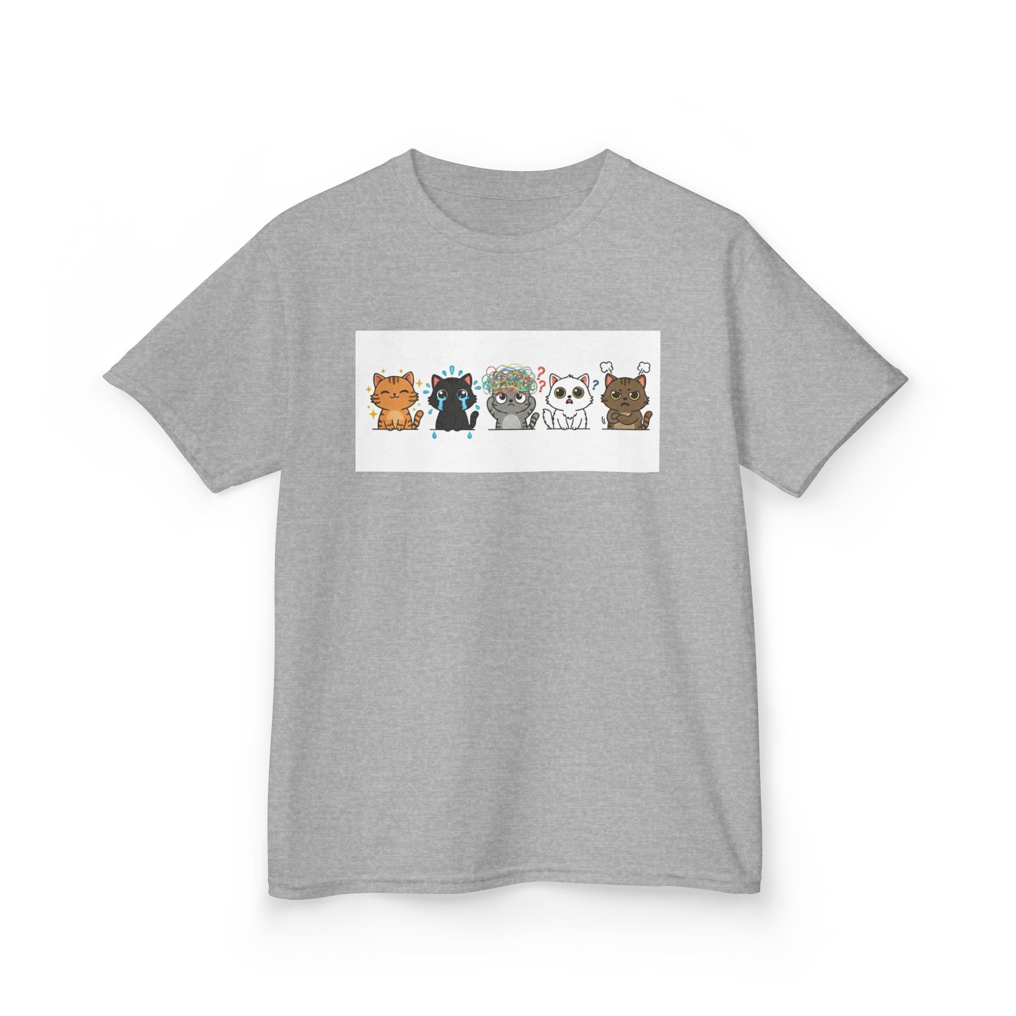 Kids Cat Emotion Communication Tee