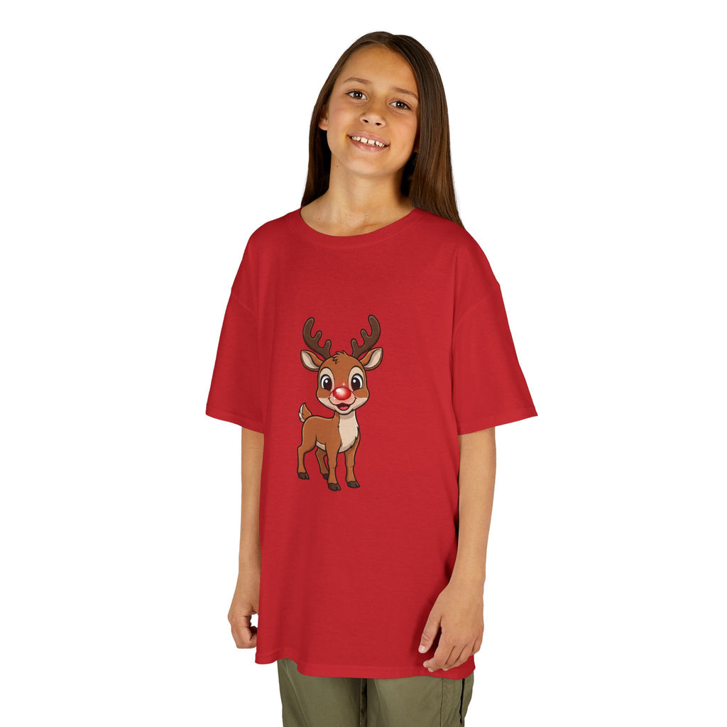 Designed by kids for kids - Cute Christmas Rudolph tee
