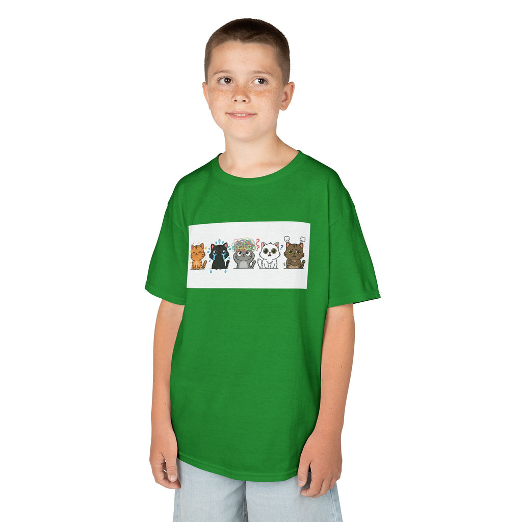 Kids Cat Emotion Communication Tee