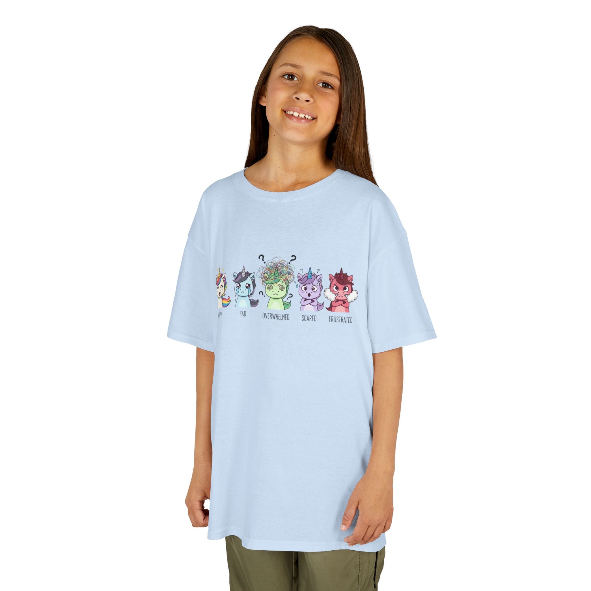 Kids Unicorn Emotion Communication Tee