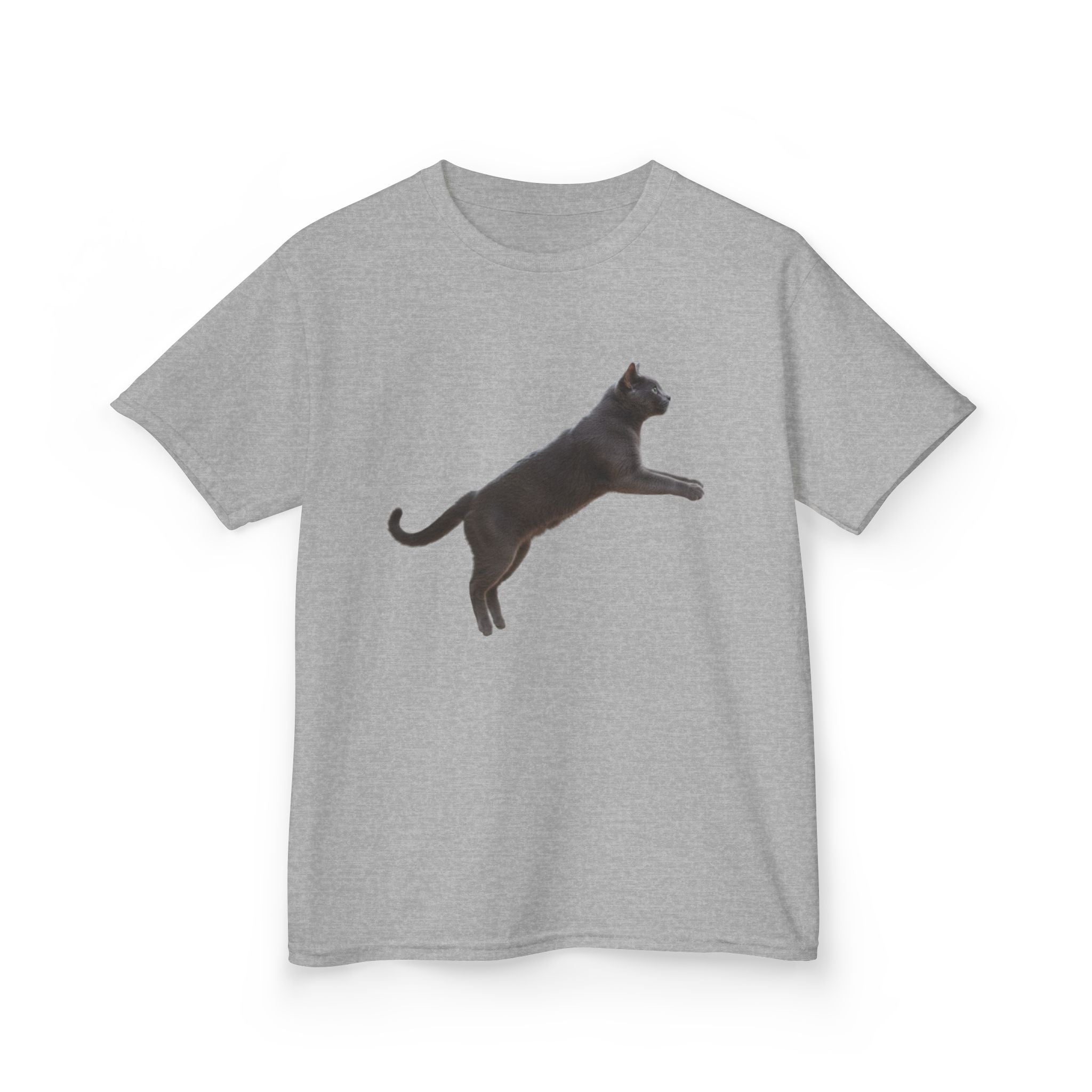 Designed by kids for kids - Russian Blue cat tee