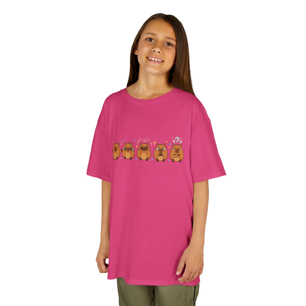 Kids Capybara Emotion Communication Tee