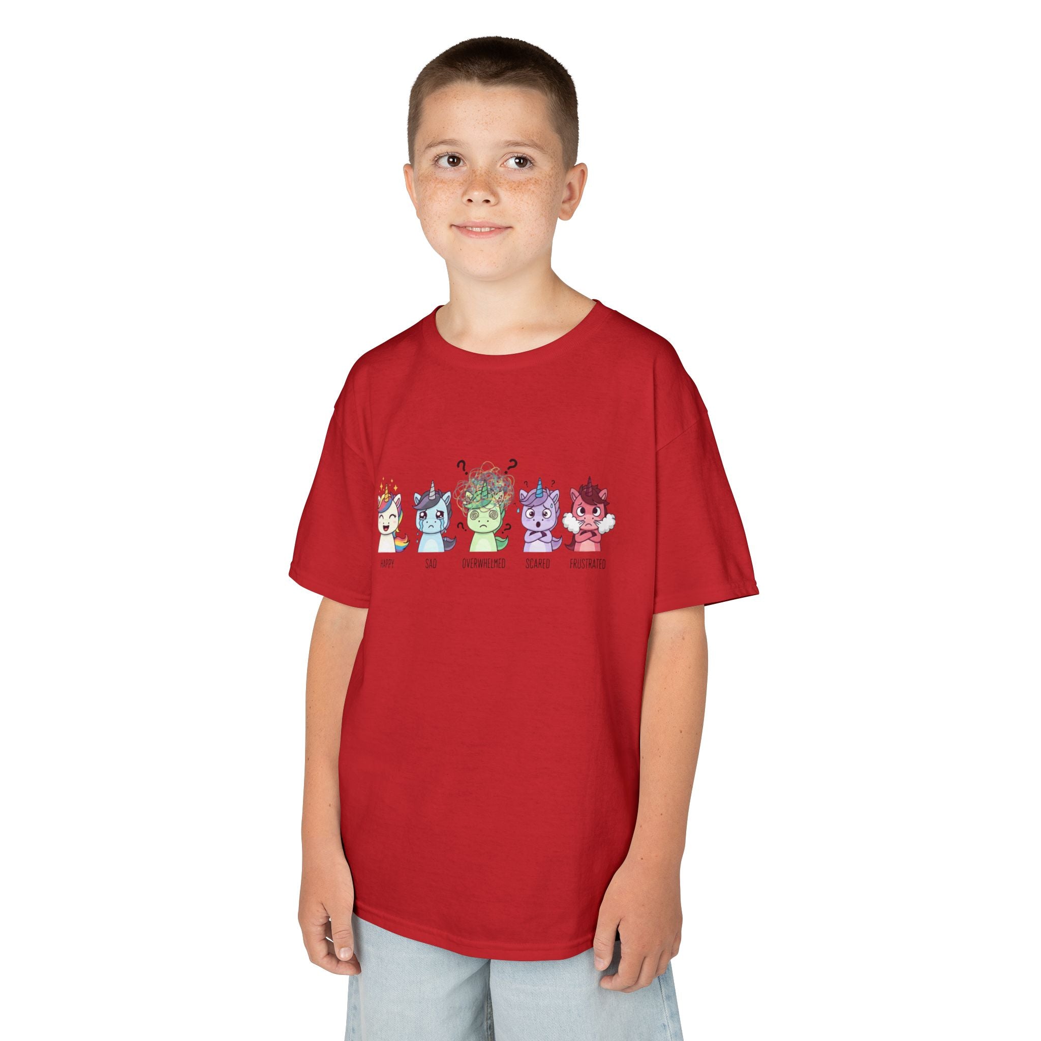 Kids Unicorn Emotion Communication Tee