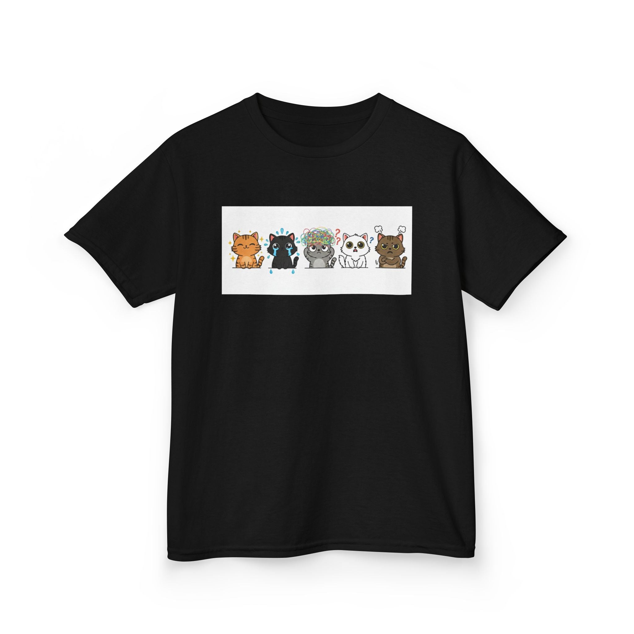 Kids Cat Emotion Communication Tee
