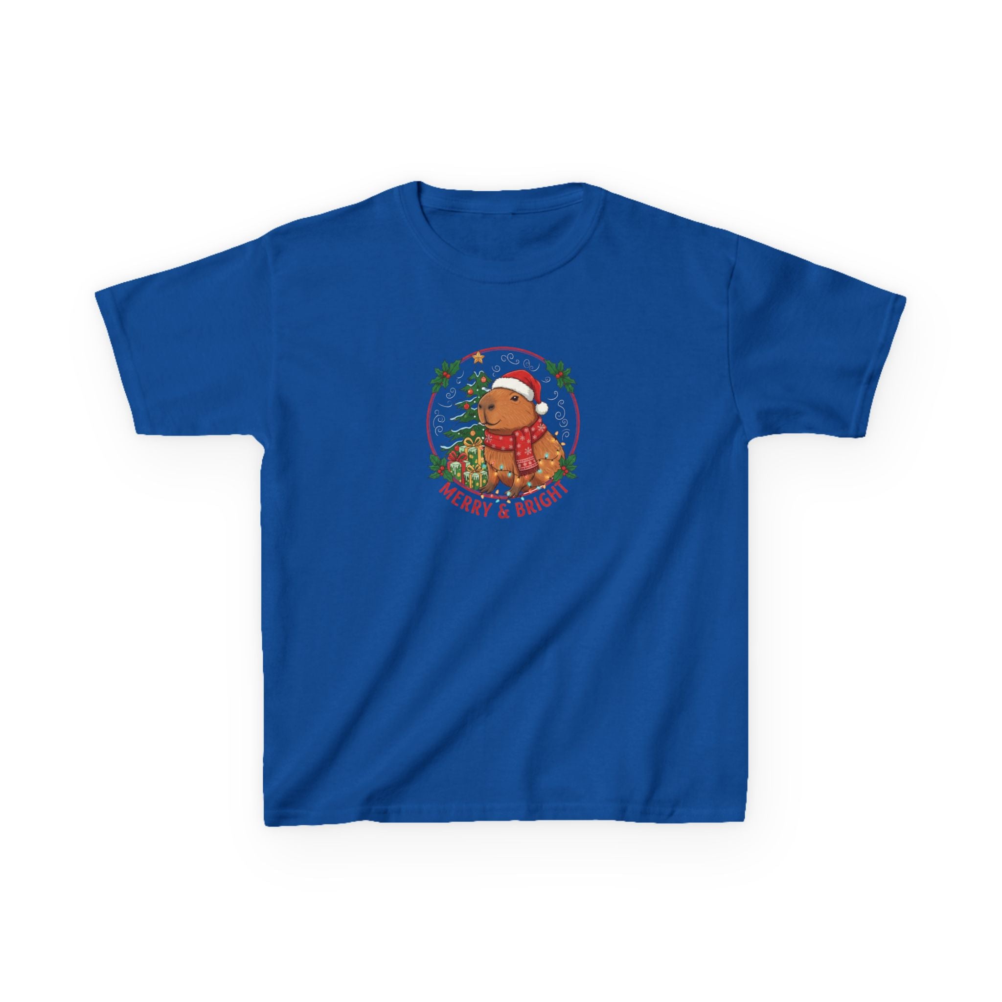 Designed by kids for kids - Cute Christmas Capybara tee