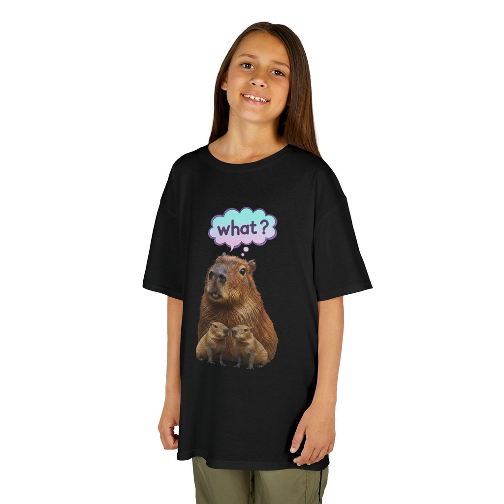 Designed by kids for kids - Funny confused capybara tee