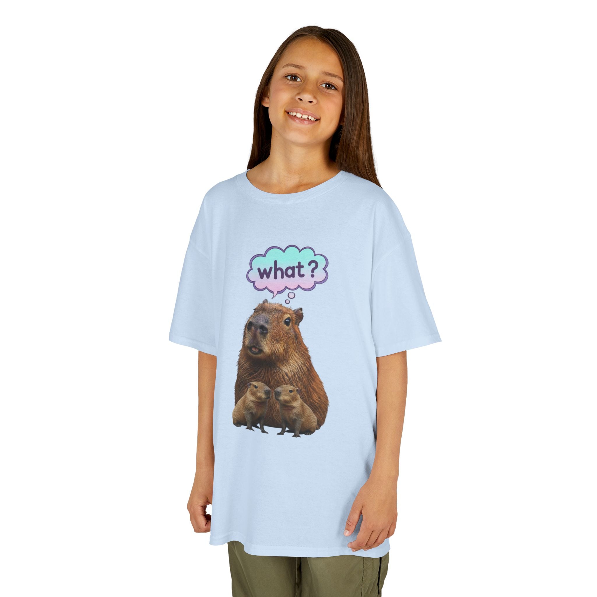 Designed by kids for kids - Funny confused capybara tee