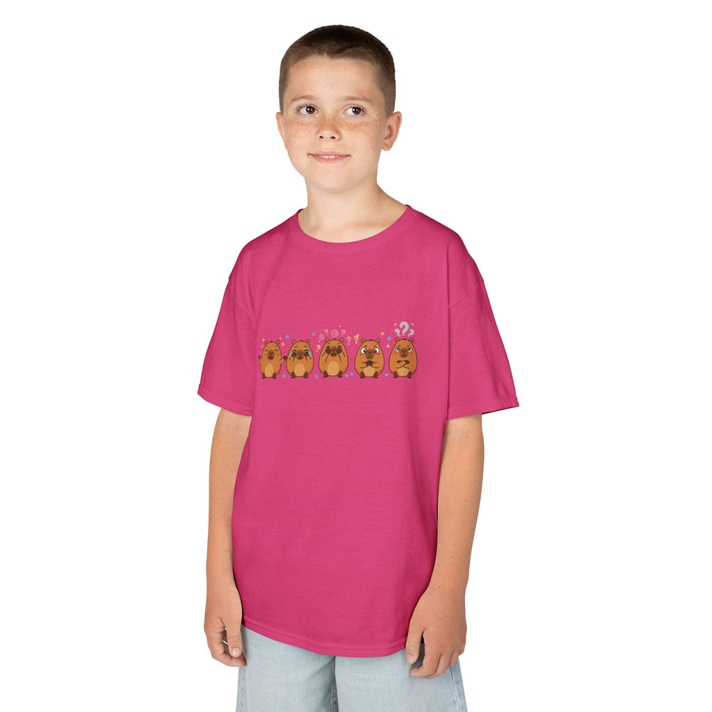 Kids Capybara Emotion Communication Tee