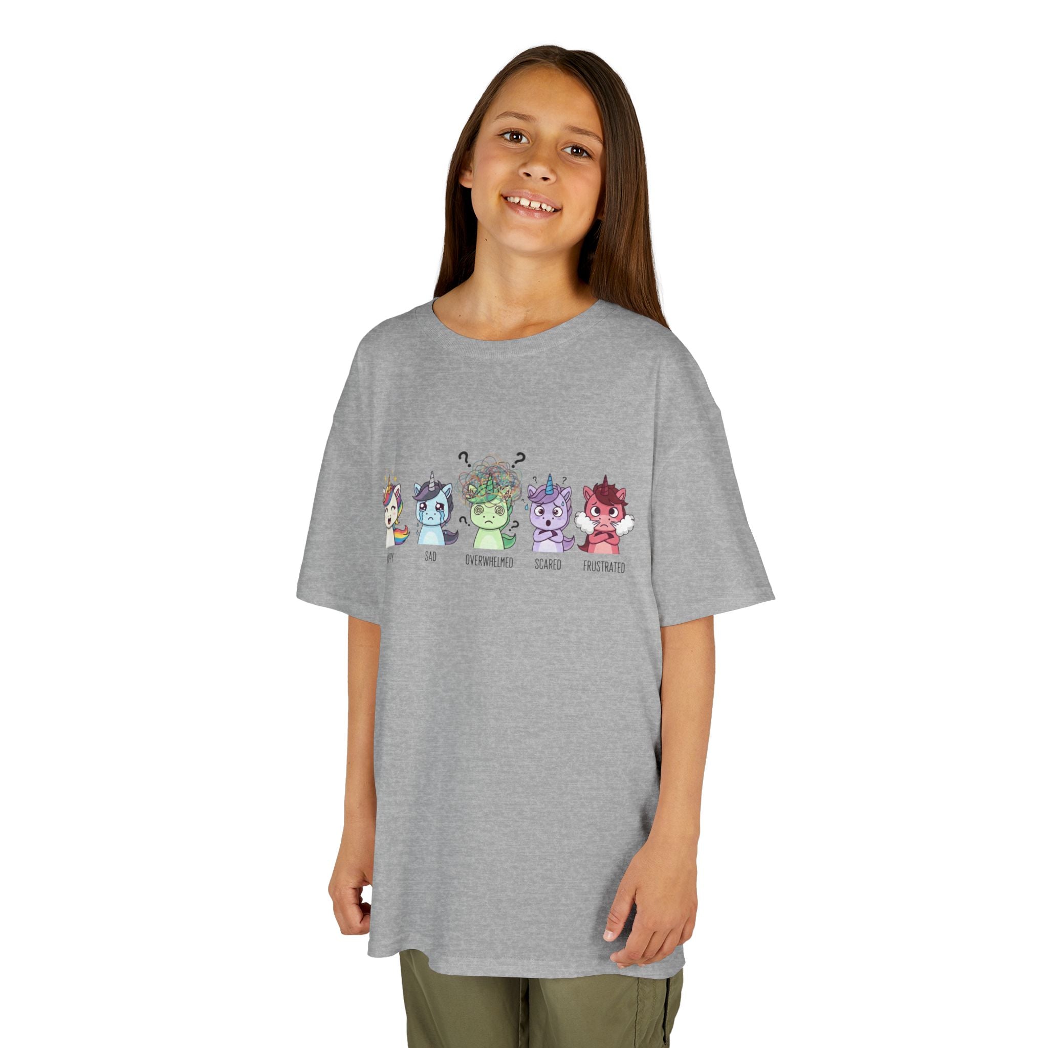 Kids Unicorn Emotion Communication Tee