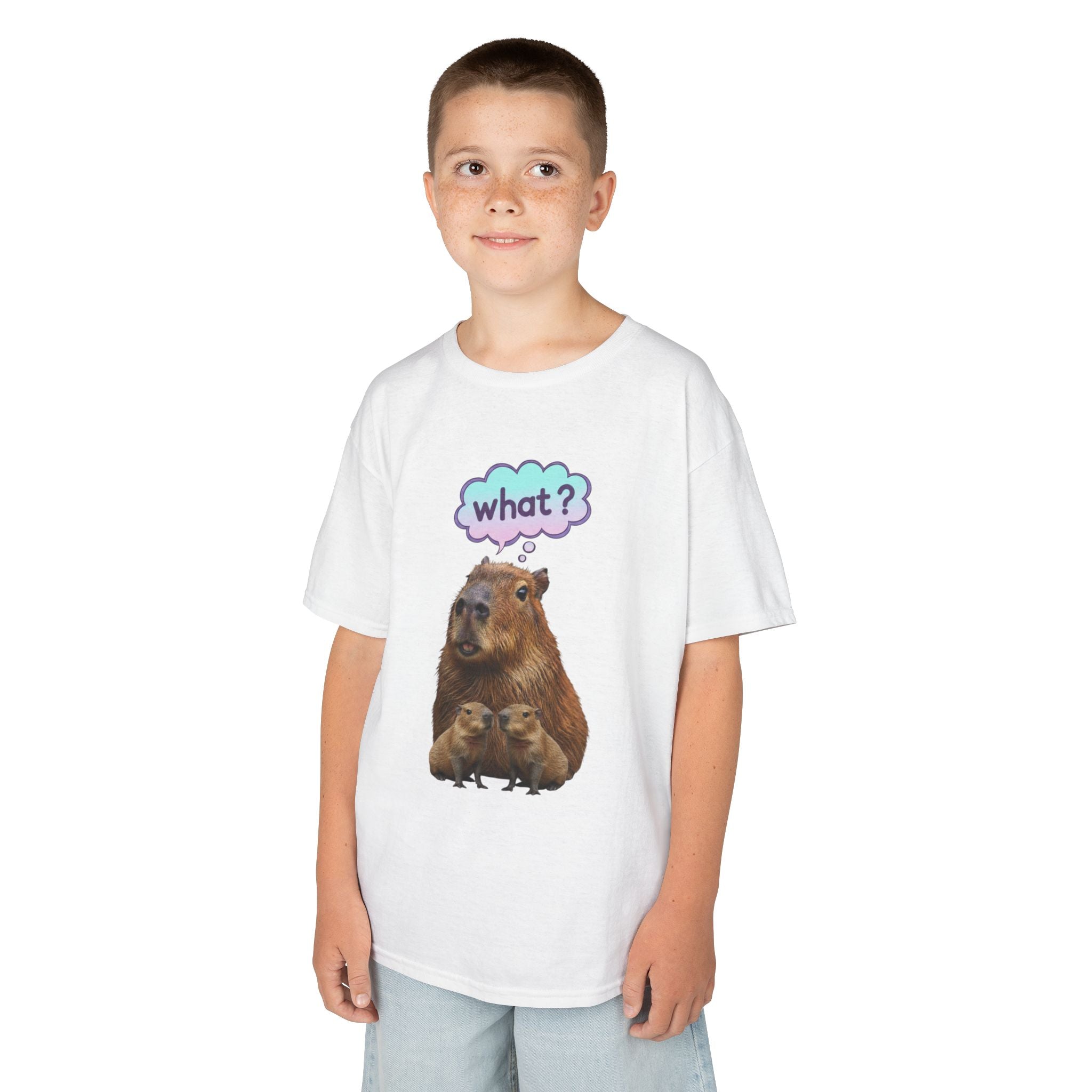 Designed by kids for kids - Funny confused capybara tee
