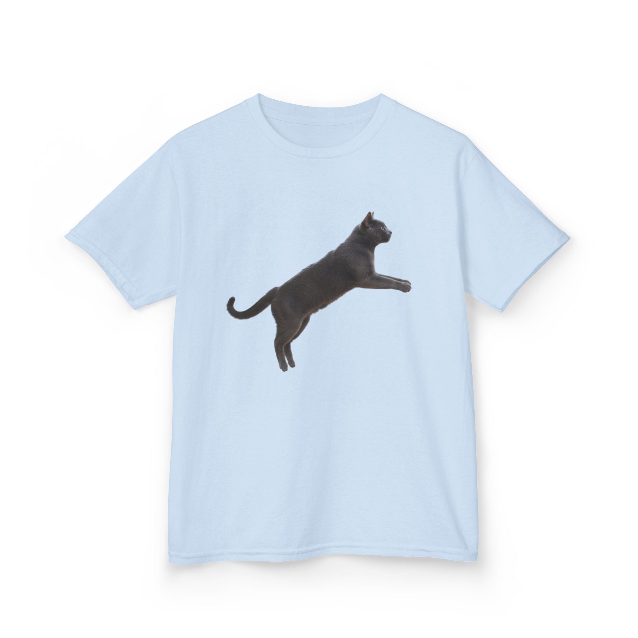 Designed by kids for kids - Russian Blue cat tee
