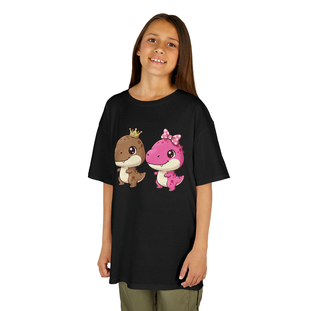 Designed by kids for kids - Cute girl and boy dino tee