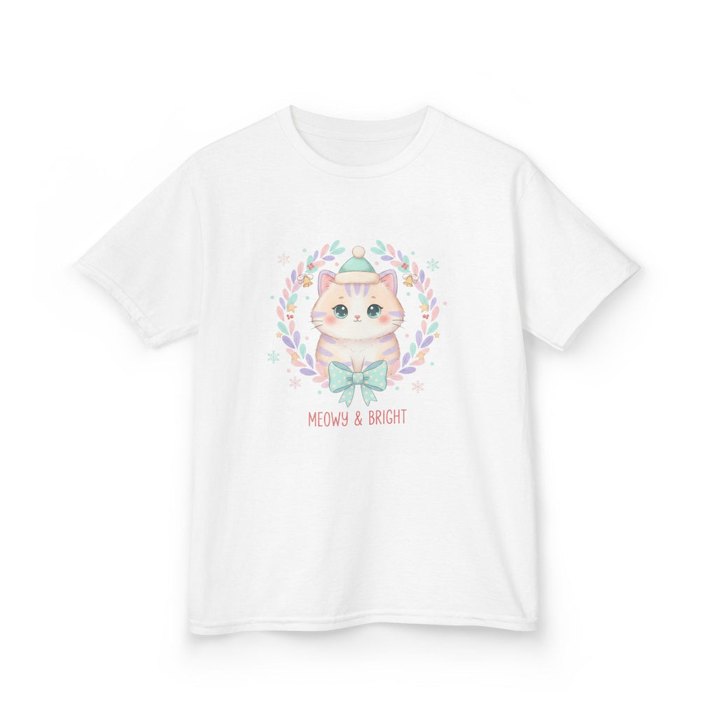 Designed by kids for kids - Cute Christmas Cat tee