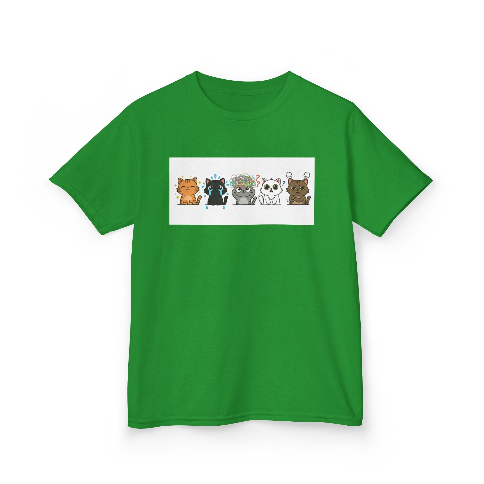 Kids Cat Emotion Communication Tee