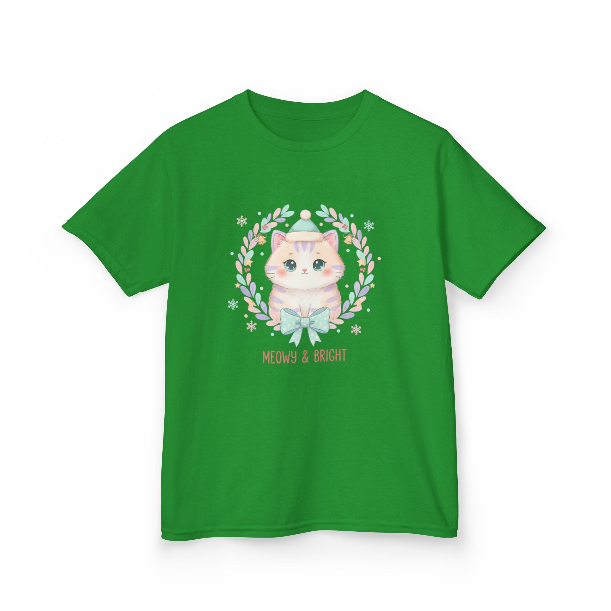 Designed by kids for kids - Cute Christmas Cat tee