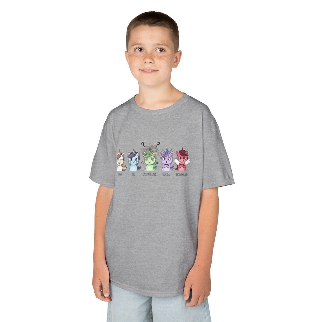 Kids Unicorn Emotion Communication Tee