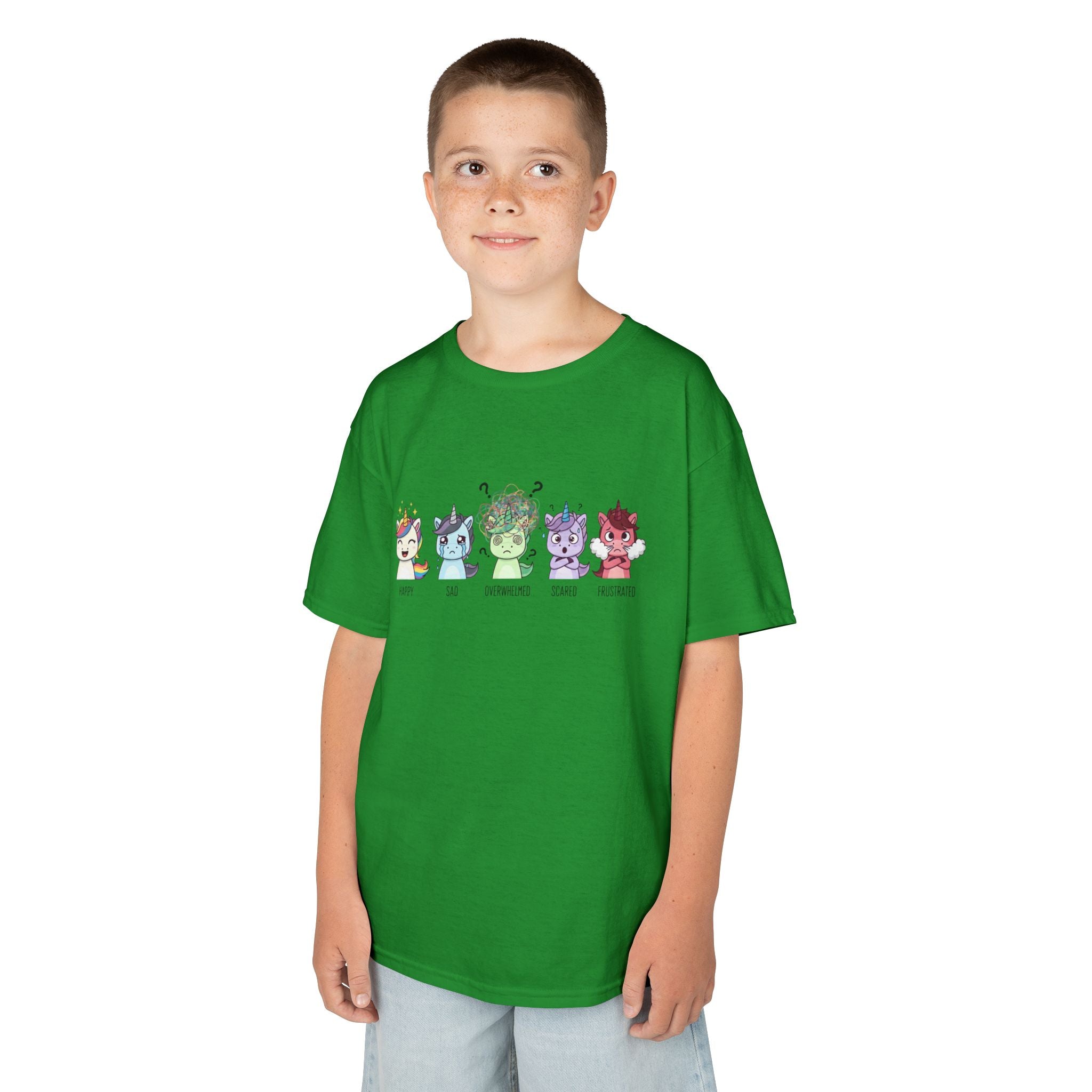 Kids Unicorn Emotion Communication Tee