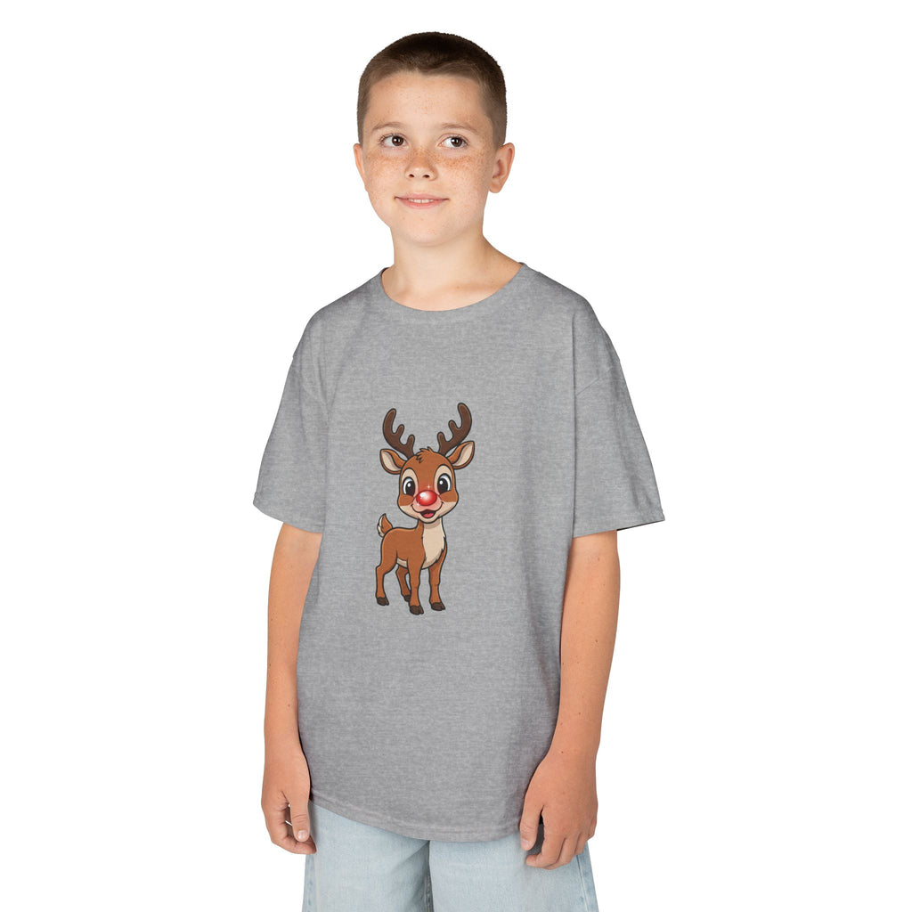Designed by kids for kids - Cute Christmas Rudolph tee