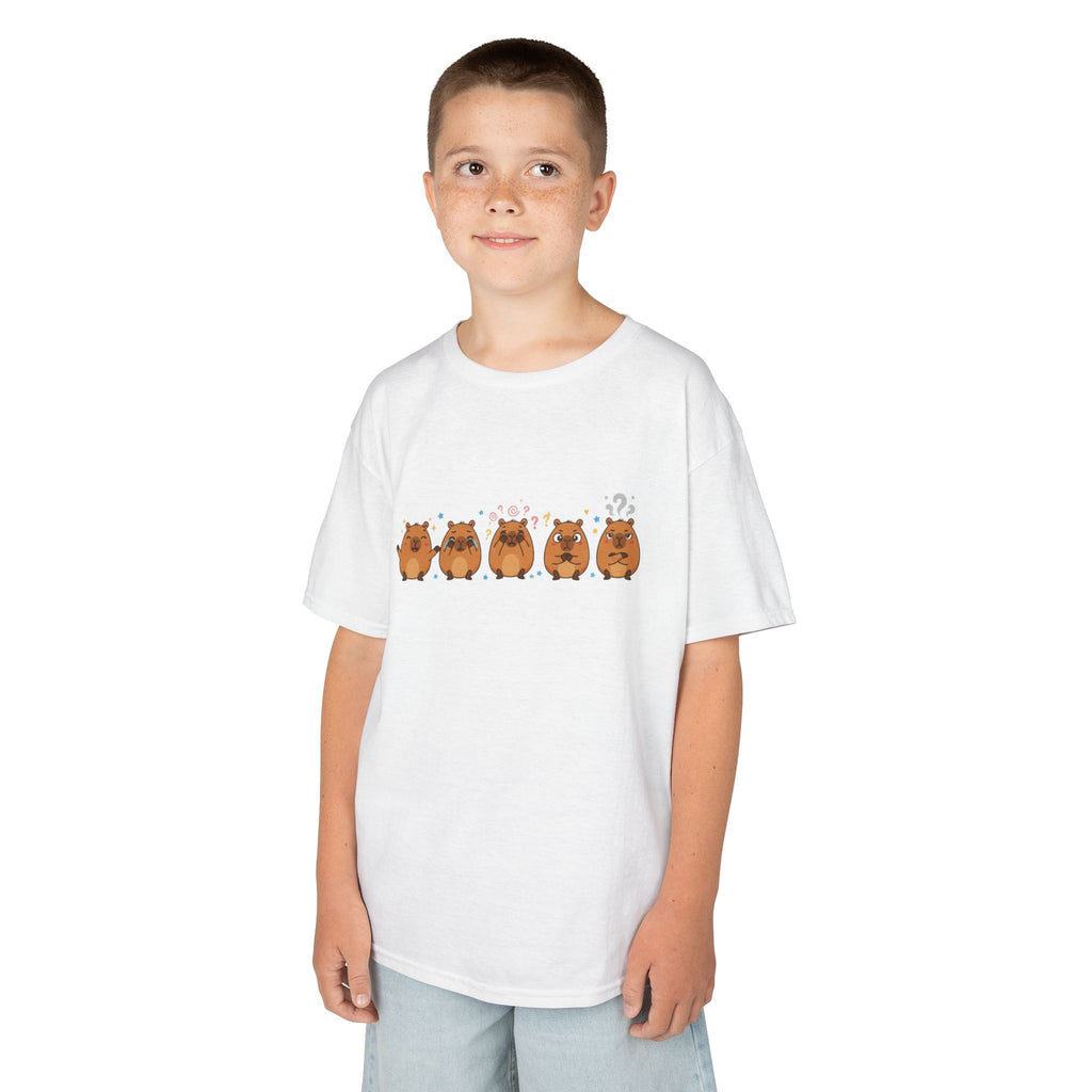 Kids Capybara Emotion Communication Tee