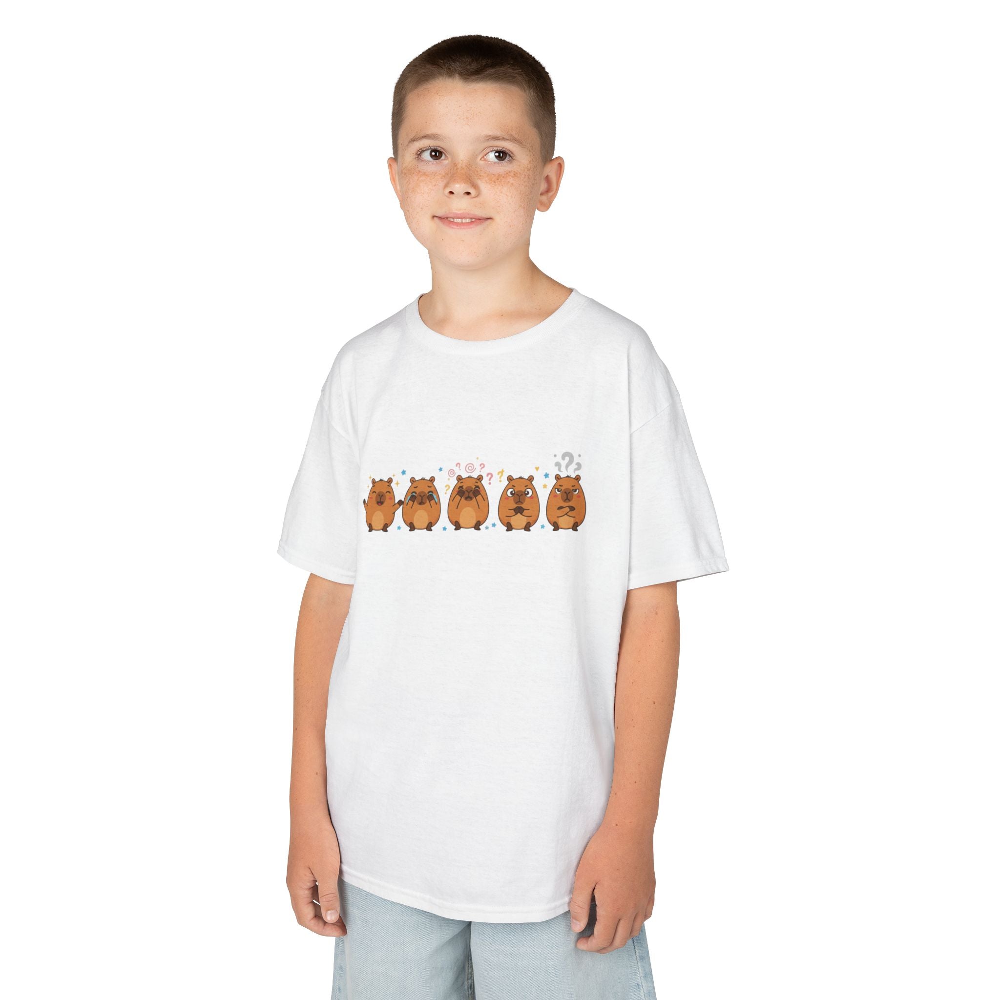 Kids Capybara Emotion Communication Tee