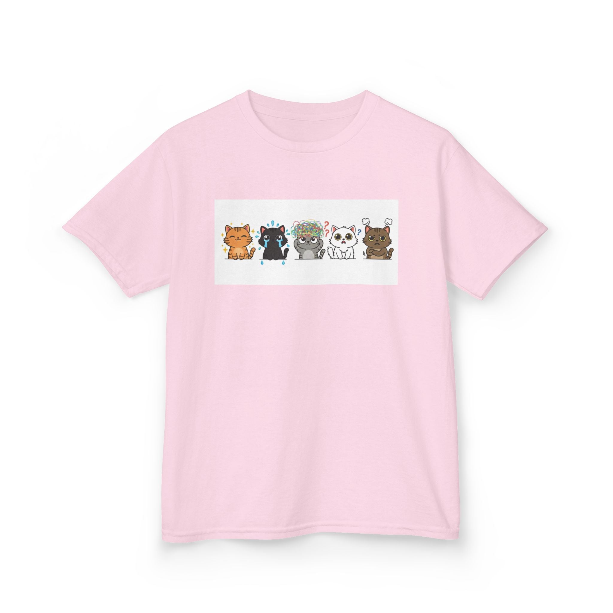 Kids Cat Emotion Communication Tee