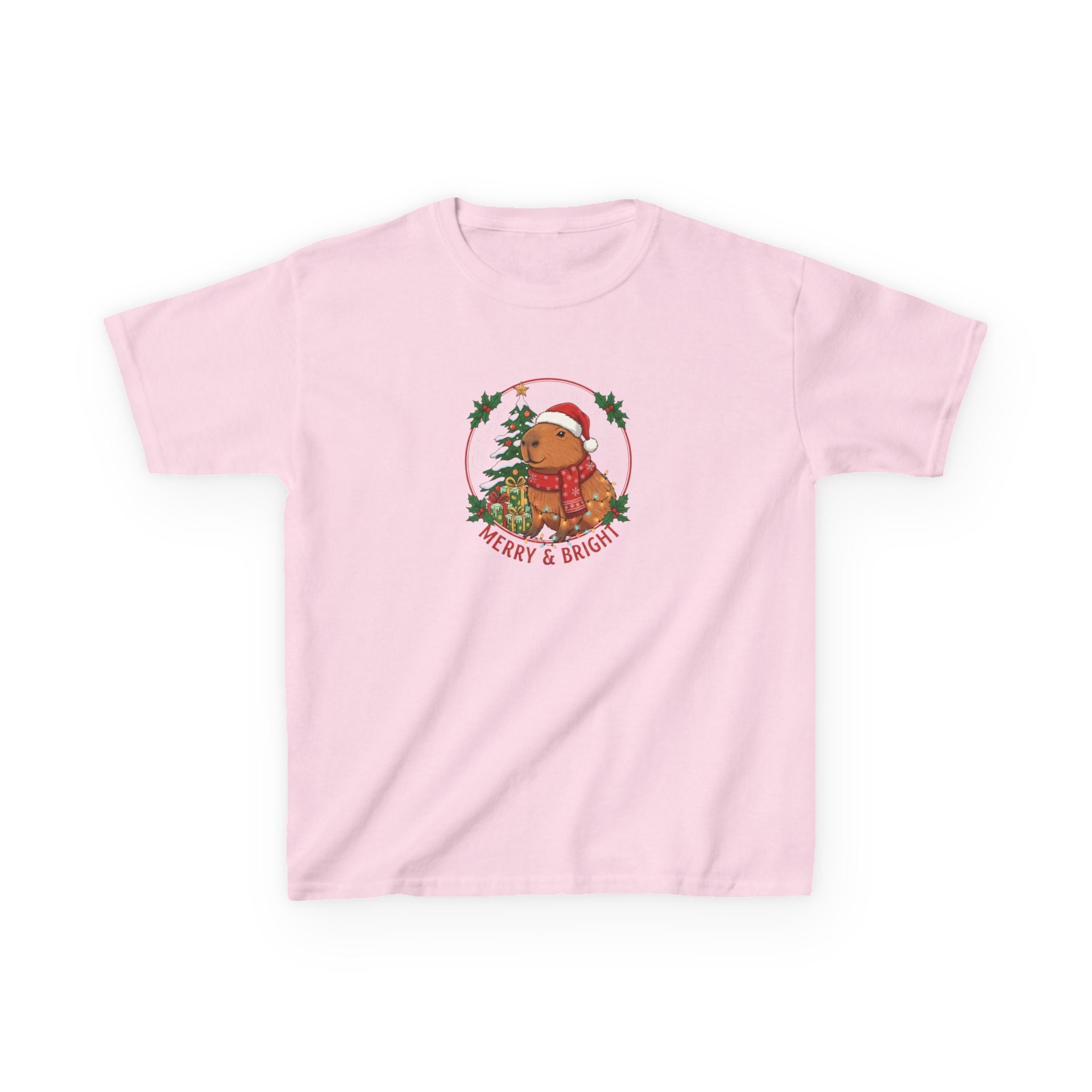 Designed by kids for kids - Cute Christmas Capybara tee