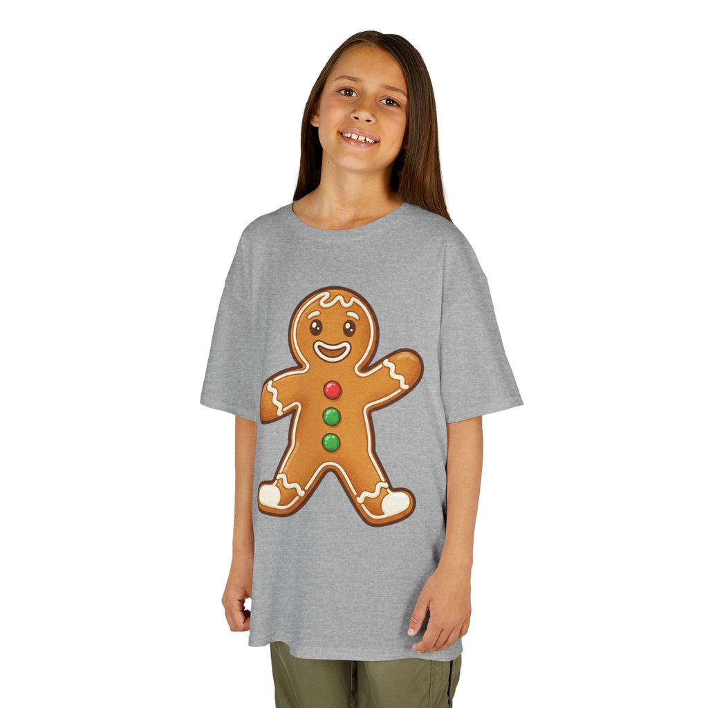 Designed by kids for kids - Cute Christmas gingerbread man tee
