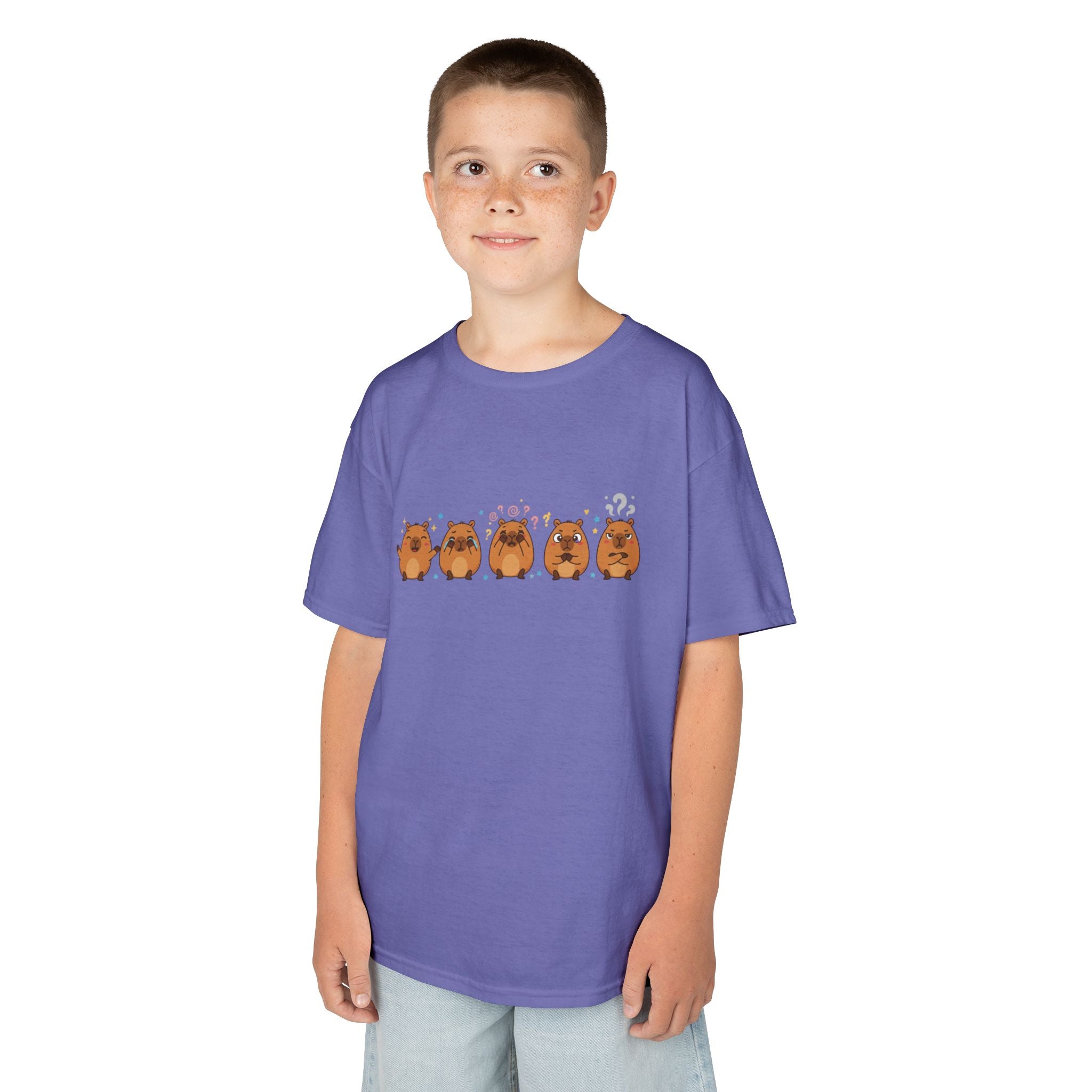 Kids Capybara Emotion Communication Tee