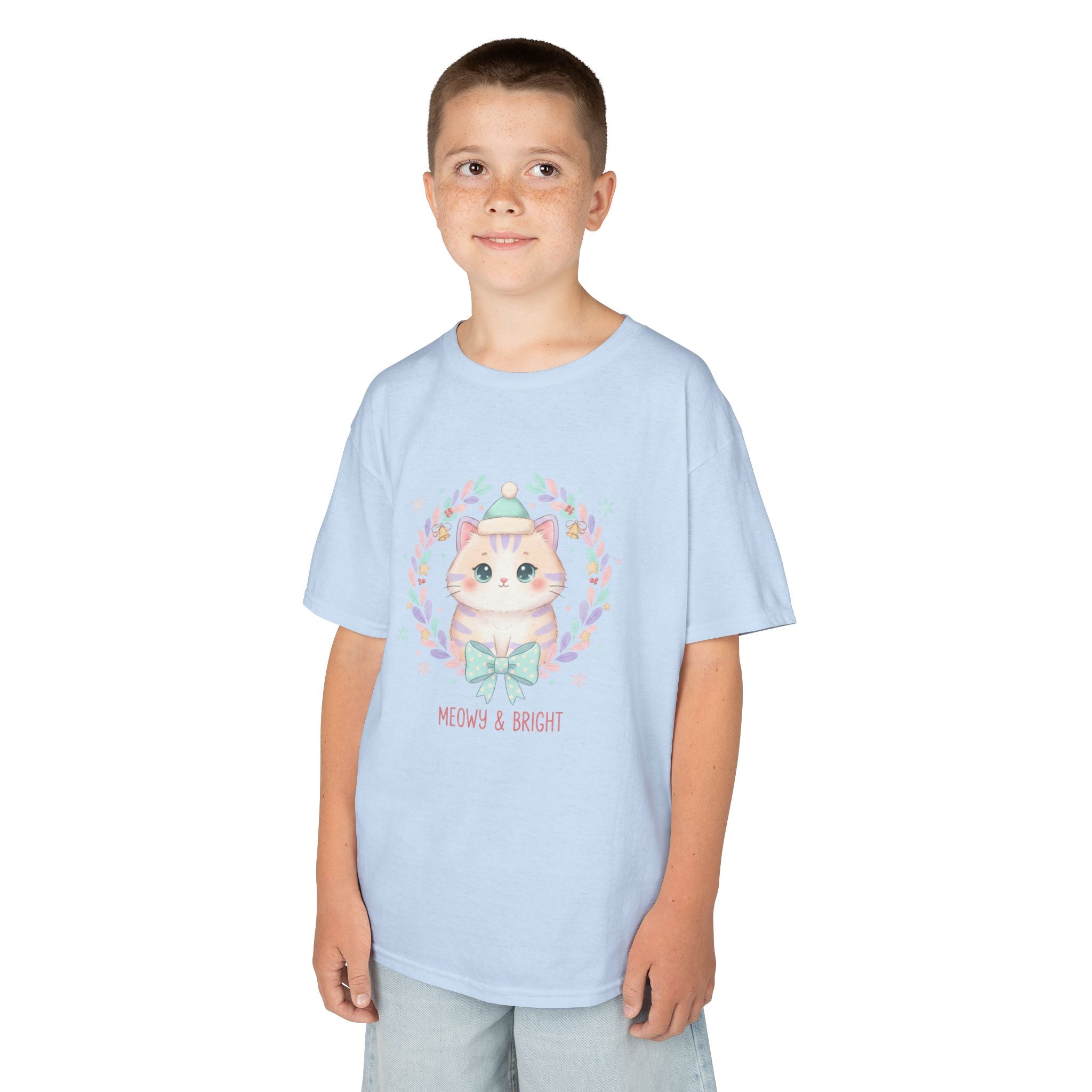 Designed by kids for kids - Cute Christmas Cat tee