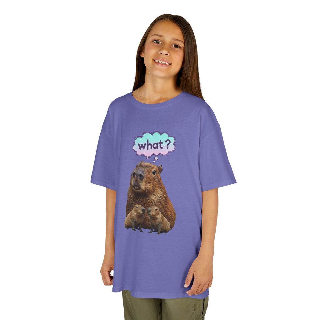 Designed by kids for kids - Funny confused capybara tee