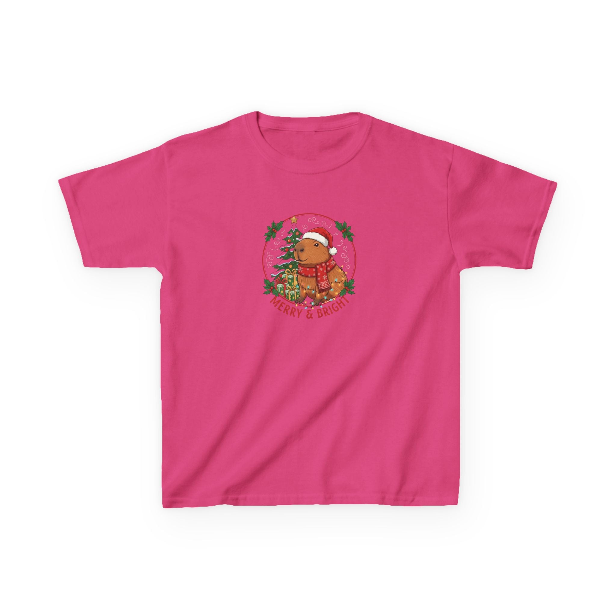 Designed by kids for kids - Cute Christmas Capybara tee