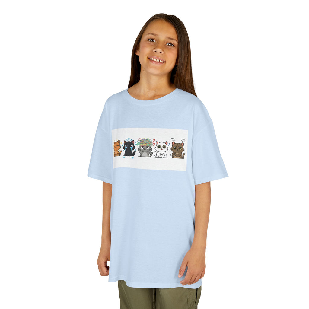 Kids Cat Emotion Communication Tee