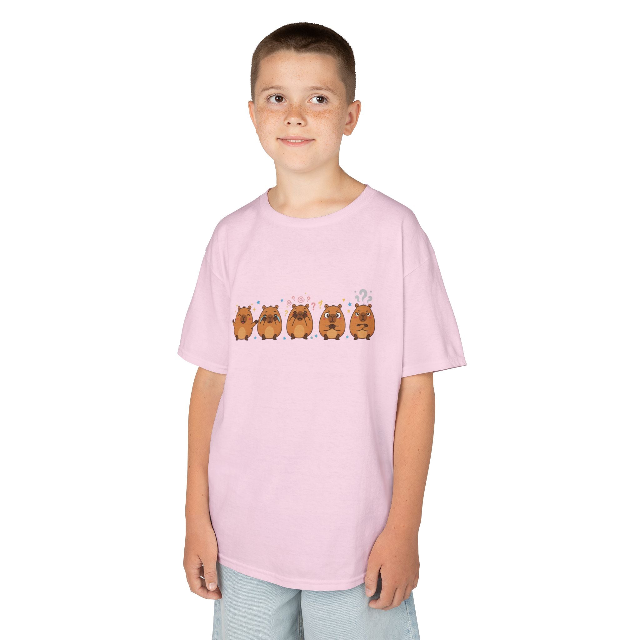 Kids Capybara Emotion Communication Tee