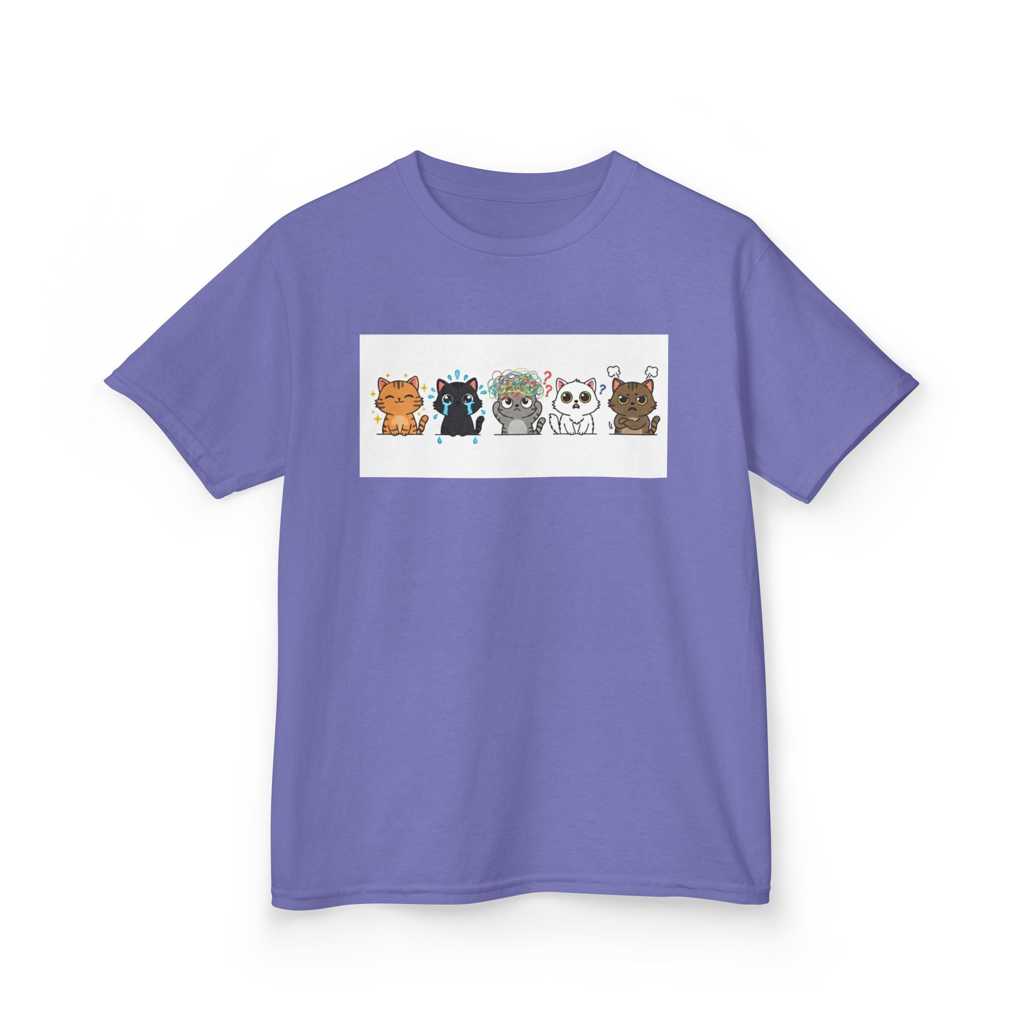 Kids Cat Emotion Communication Tee
