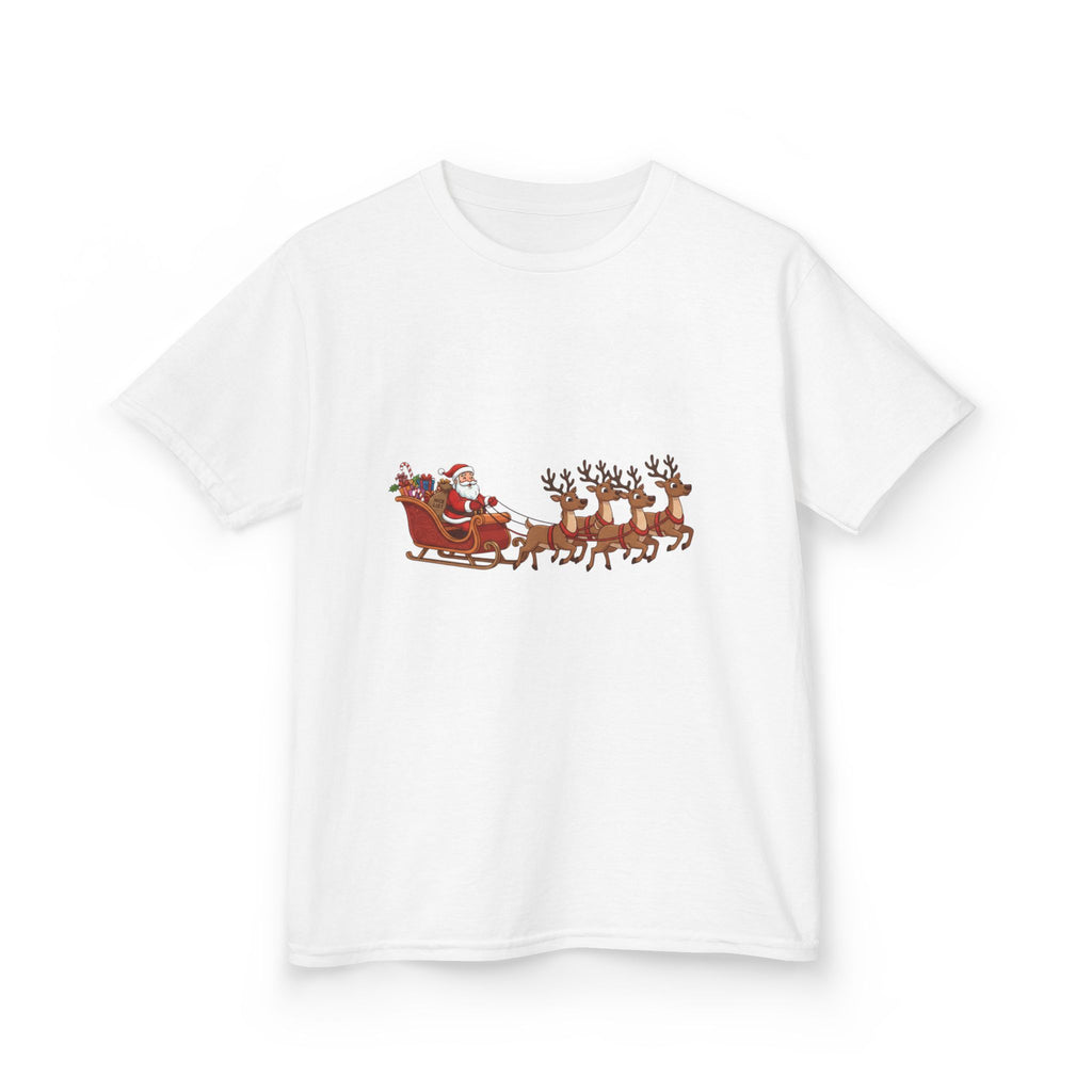 Designed by kids for kids - Cute Christmas Santa Sleigh tee