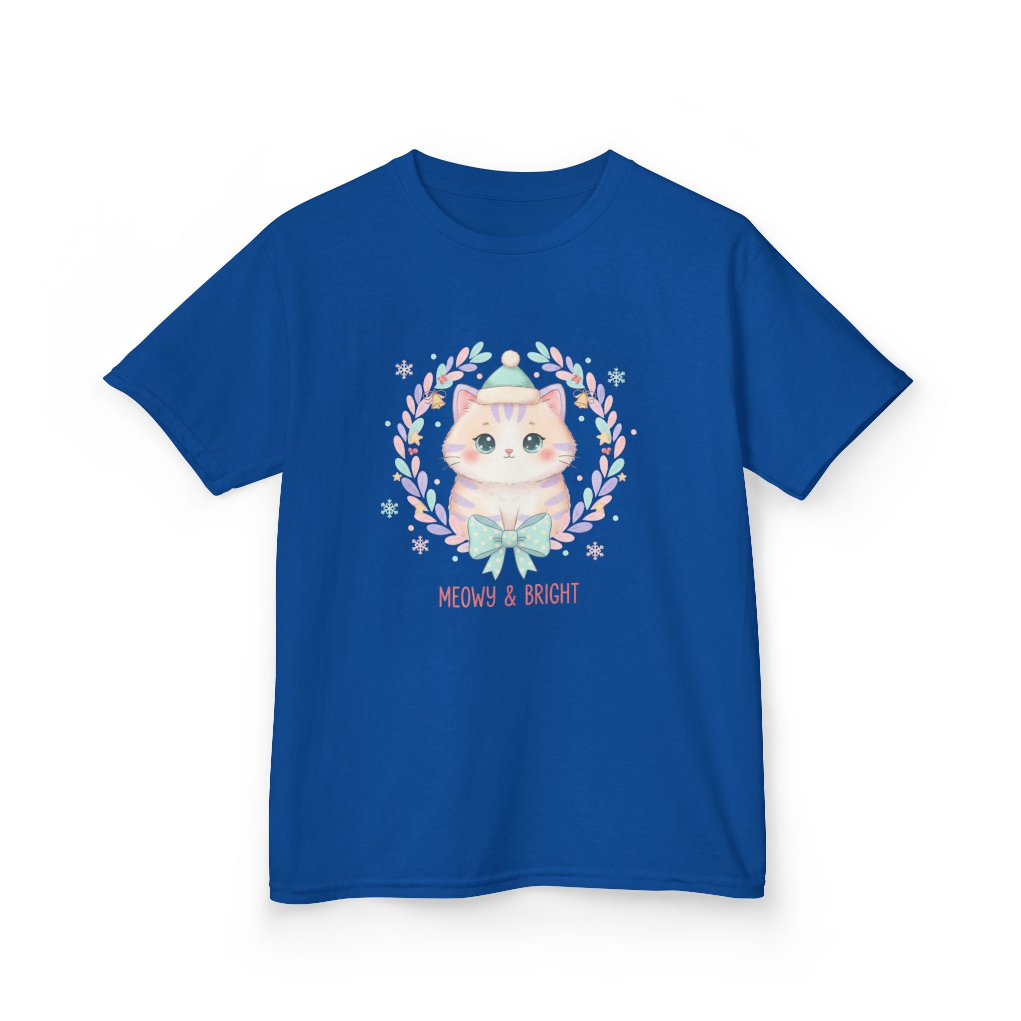 Designed by kids for kids - Cute Christmas Cat tee