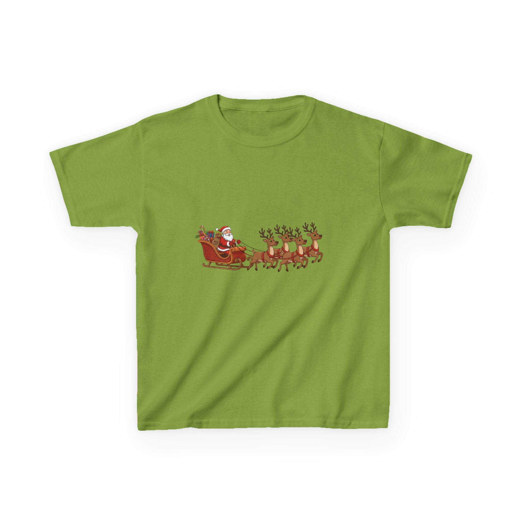Designed by kids for kids - Cute Christmas Santa Sleigh tee
