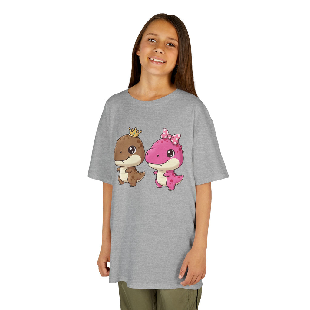 Designed by kids for kids - Cute girl and boy dino tee