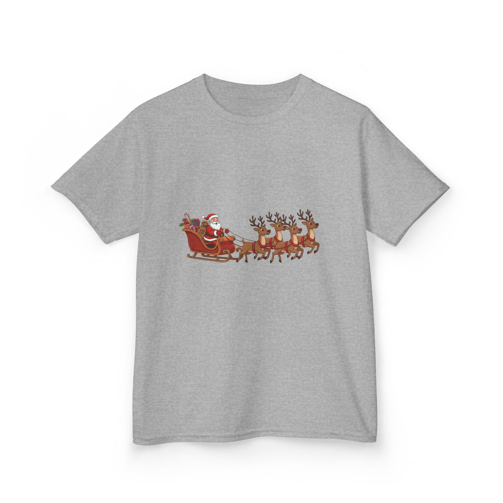 Designed by kids for kids - Cute Christmas Santa Sleigh tee