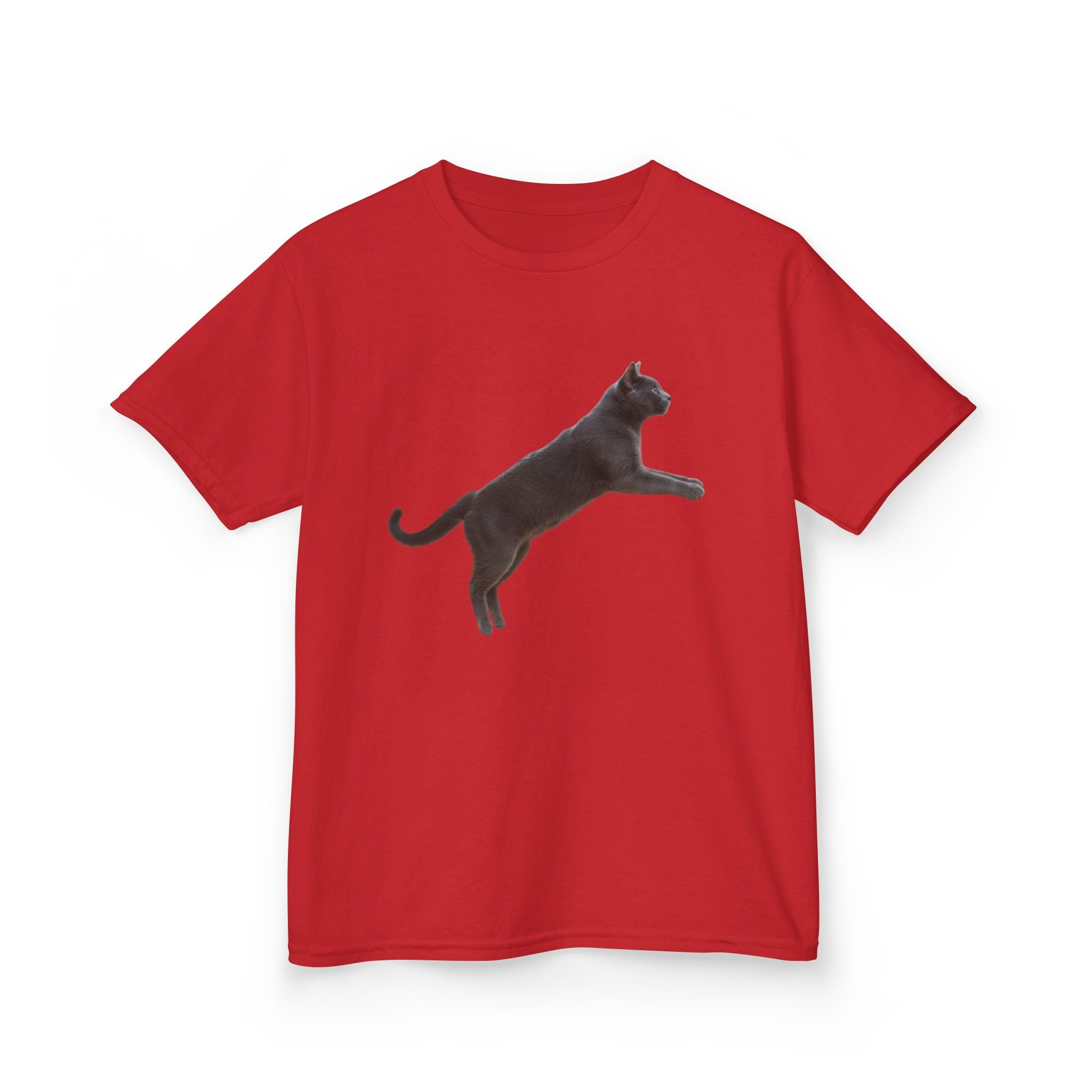 Designed by kids for kids - Russian Blue cat tee