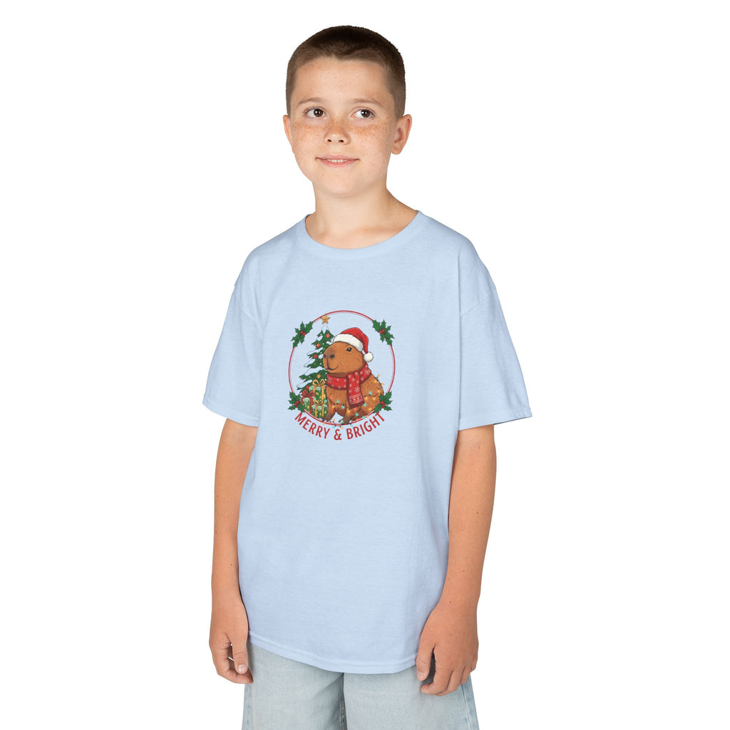 Designed by kids for kids - Cute Christmas Capybara tee