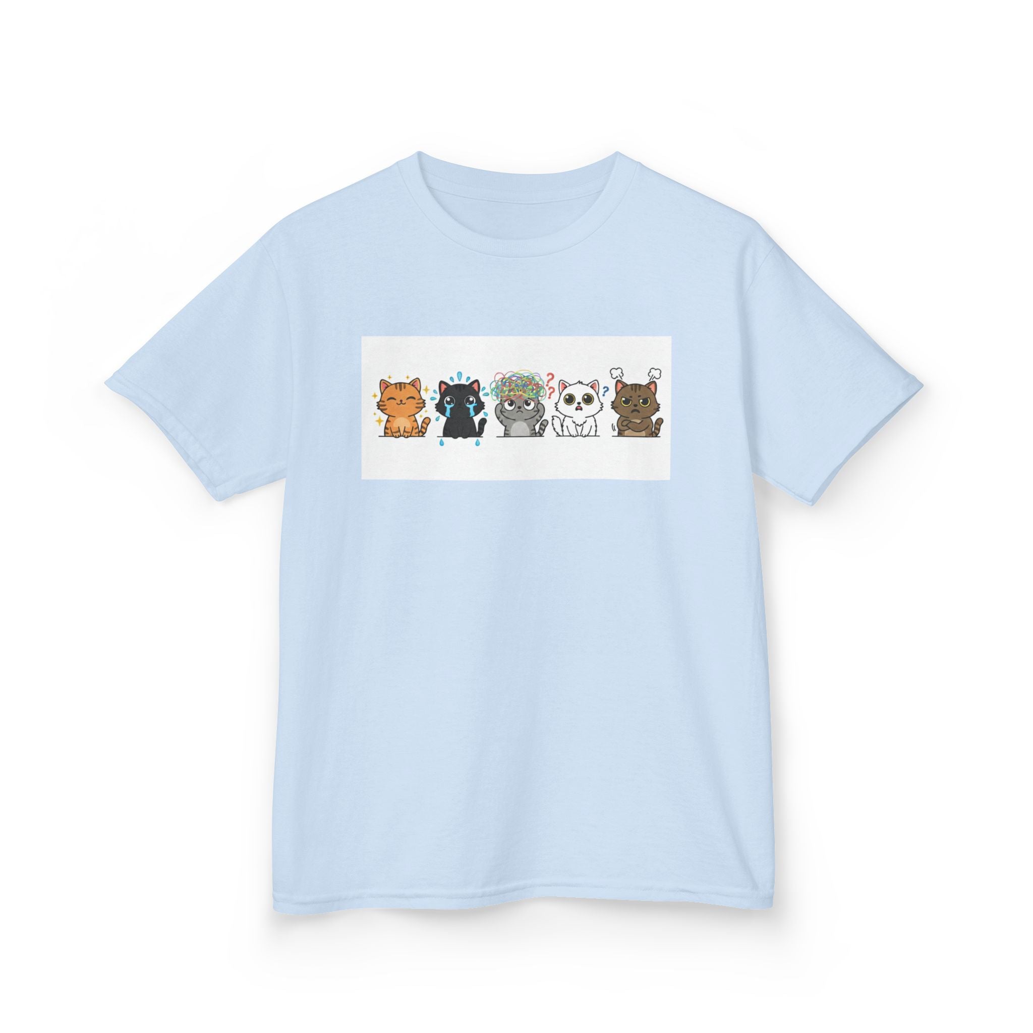 Kids Cat Emotion Communication Tee