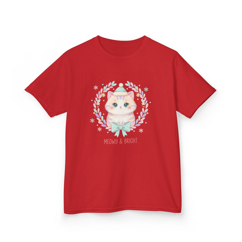 Designed by kids for kids - Cute Christmas Cat tee