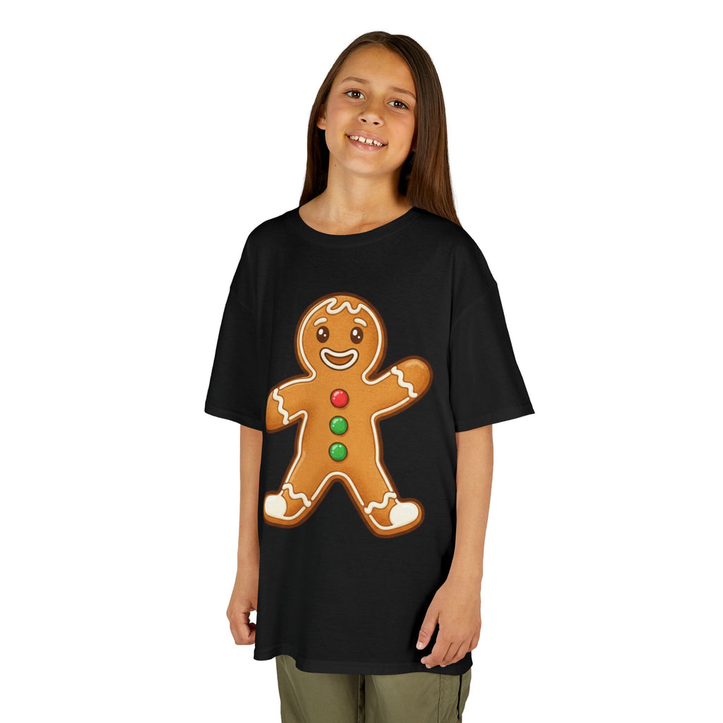 Designed by kids for kids - Cute Christmas gingerbread man tee
