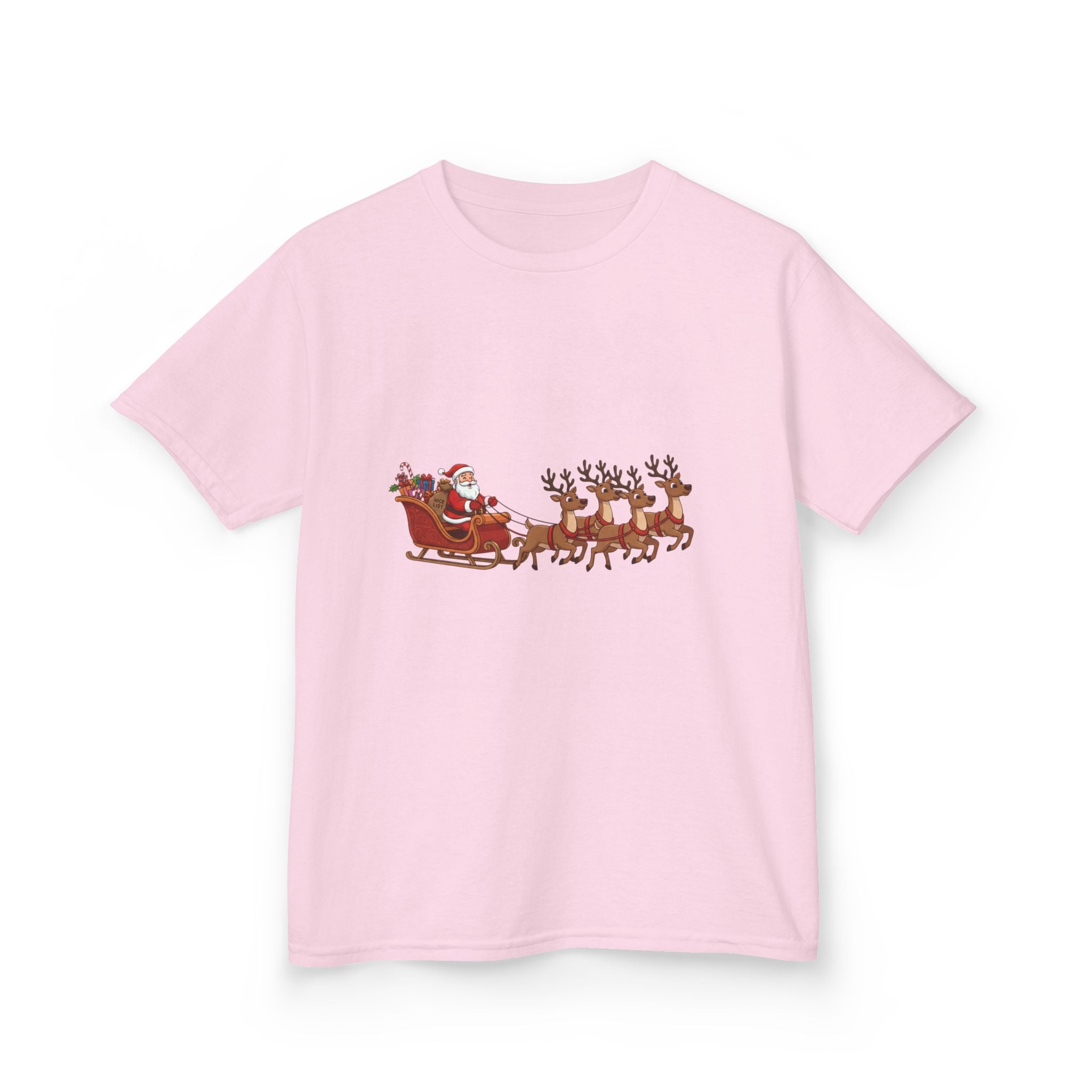 Designed by kids for kids - Cute Christmas Santa Sleigh tee