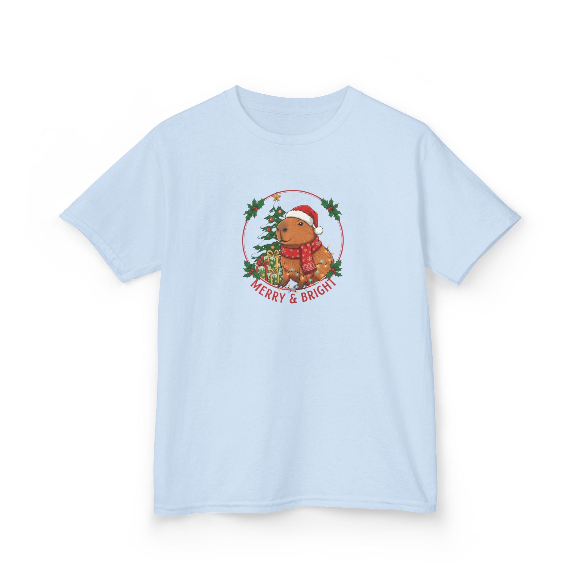Designed by kids for kids - Cute Christmas Capybara tee