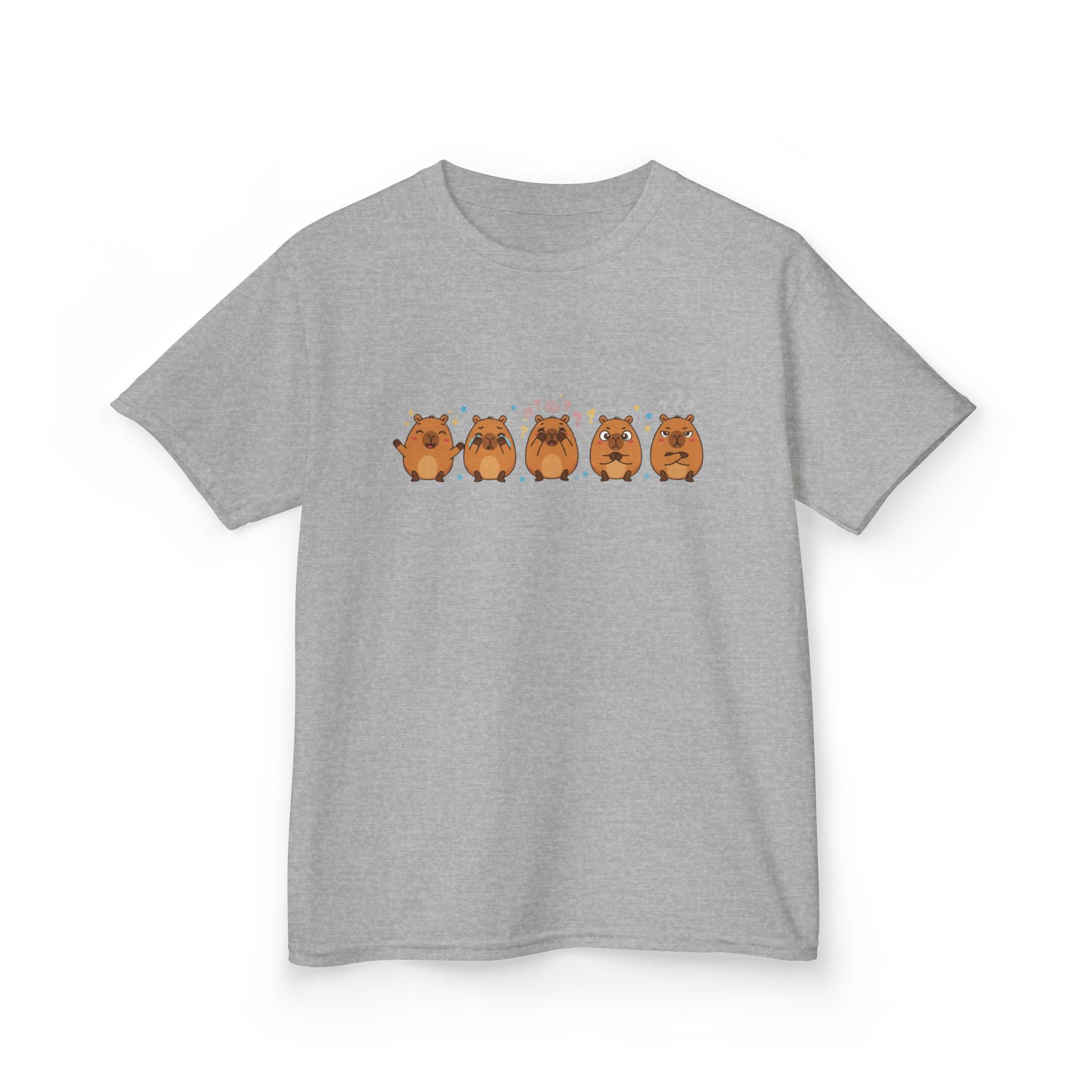 Kids Capybara Emotion Communication Tee