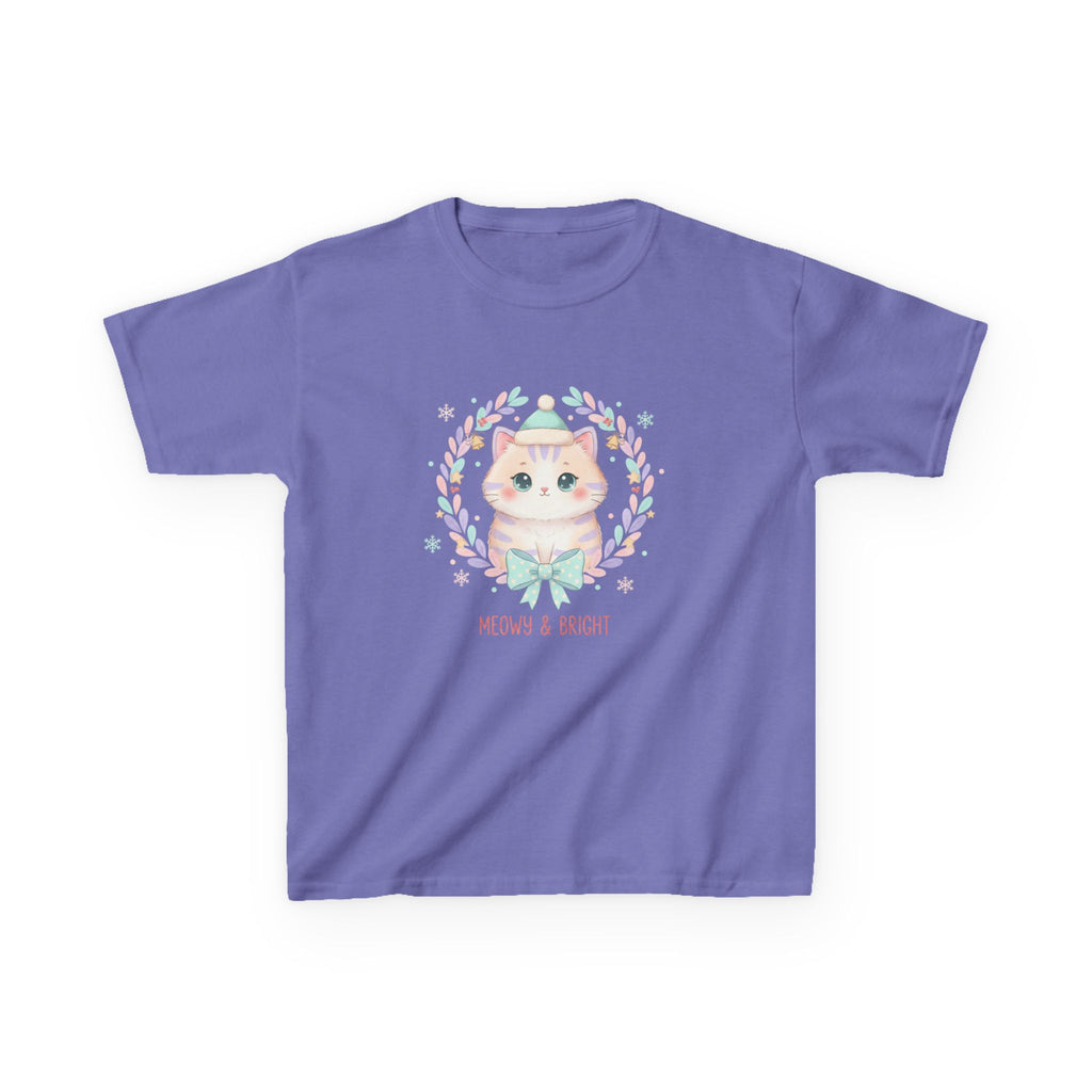 Designed by kids for kids - Cute Christmas Cat tee