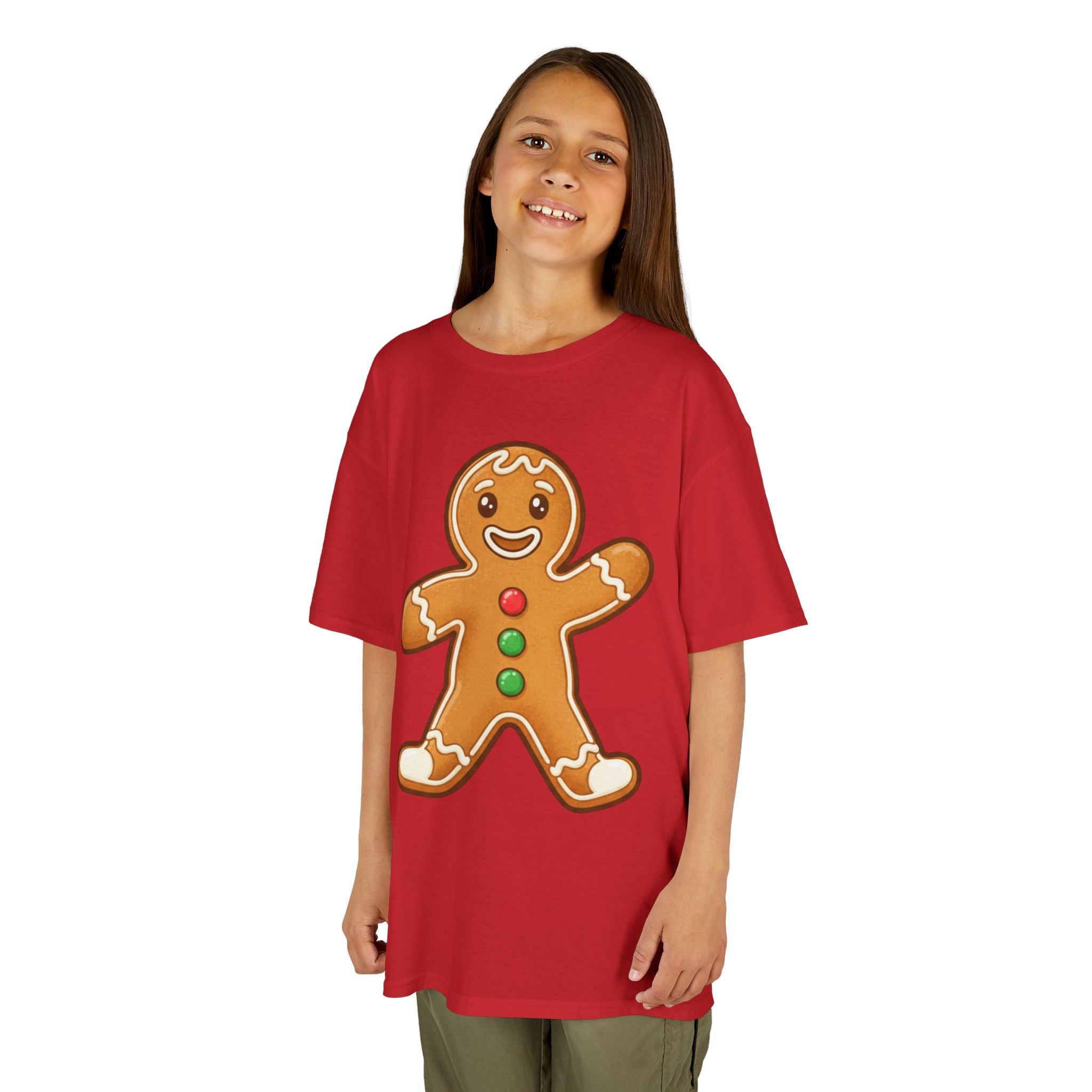 Designed by kids for kids - Cute Christmas gingerbread man tee